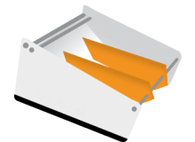 Stolní dávkovač etiket IN-OUT (180 mm)